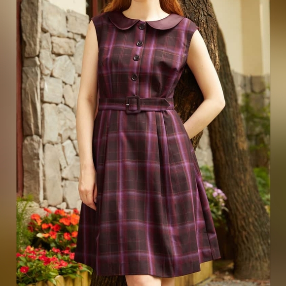 Swirly Twirly Sugar Plum Fit And Flare Dress - Picture 3 of 3